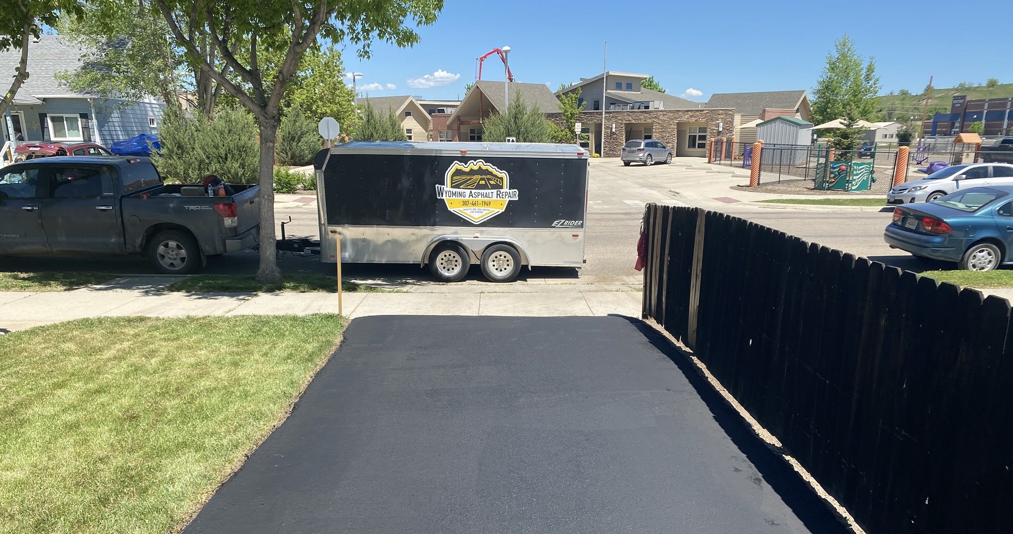 Wyoming Asphalt Repairs. Completed Residential Driveway Resurfacing wyoming asphalt repair of driveway